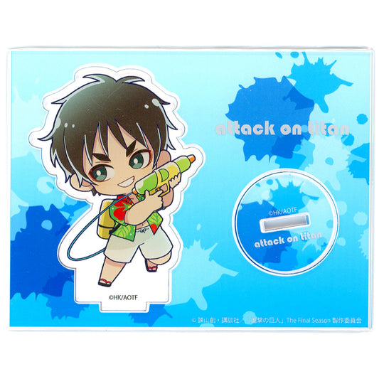 Eren Yeager Attack on Titan PRINCESS CAFE Water Play Acrylic Stand [USED]