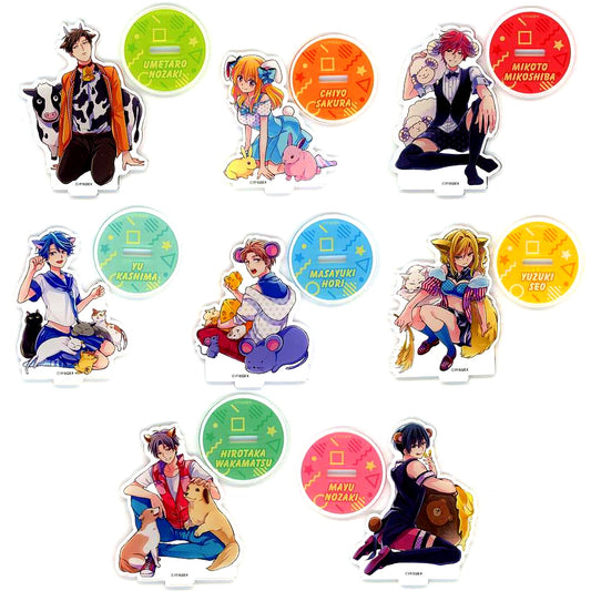 Set of 8 Monthly Girls' Nozaki-kun Original Version Acrylic Stand Collection [USED]