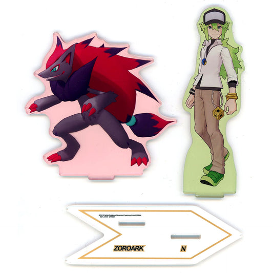 N and Zoroark Pokemon Masters EX Pokemon and Trainer Acrylic Stand [USED]