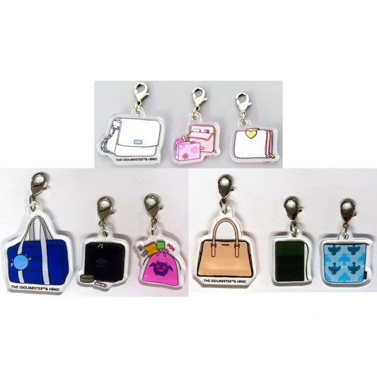 Set of 3 Alstroemeria THE IDOLM@STER SHINY COLORS Acrylic Mini Charm Set of 3 Newtype Online Kuji Kujibikido Prize B [USED]