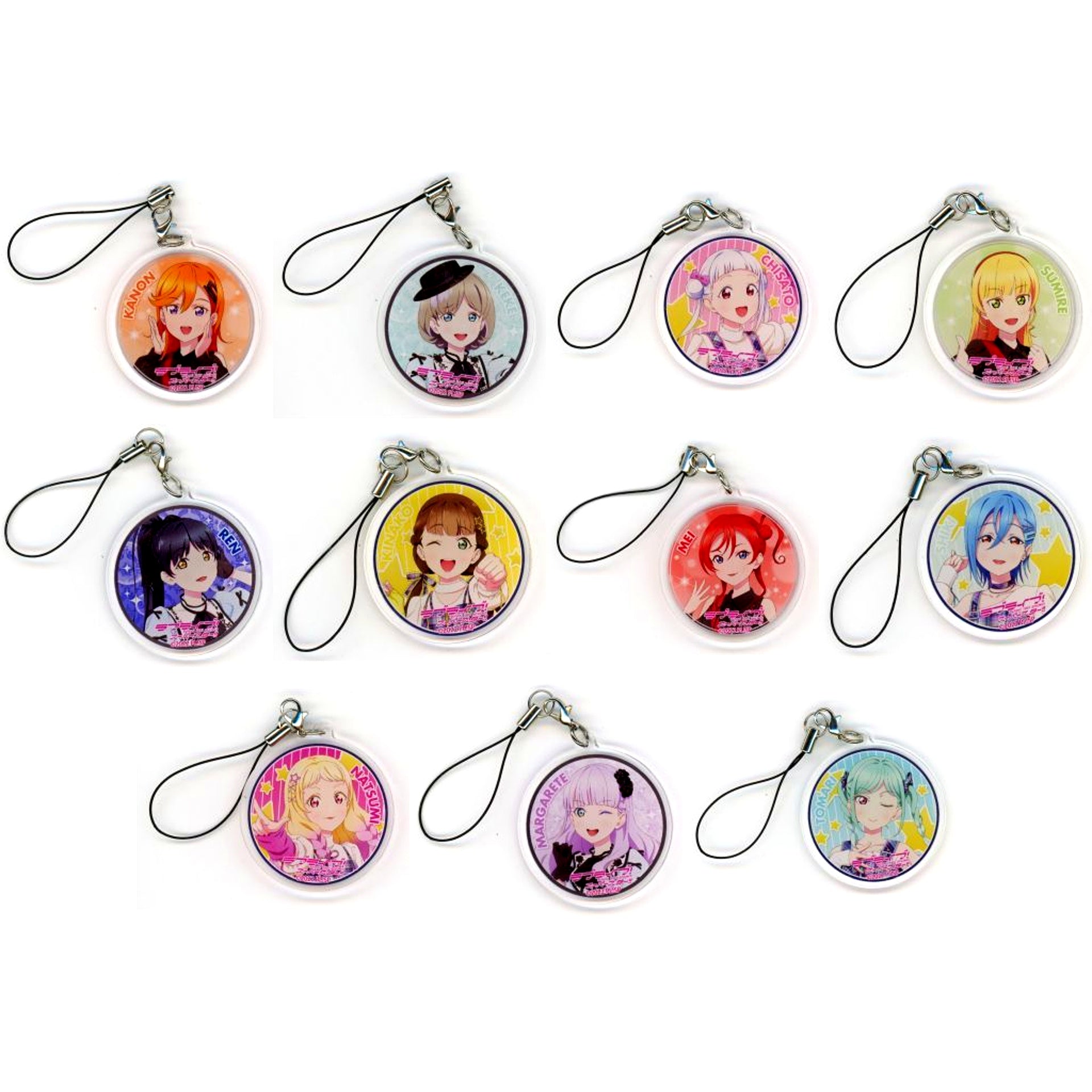 Set of 11 Love Live! Superstar!! Acrylic Charm Strap Unit Vol.1 [USED]