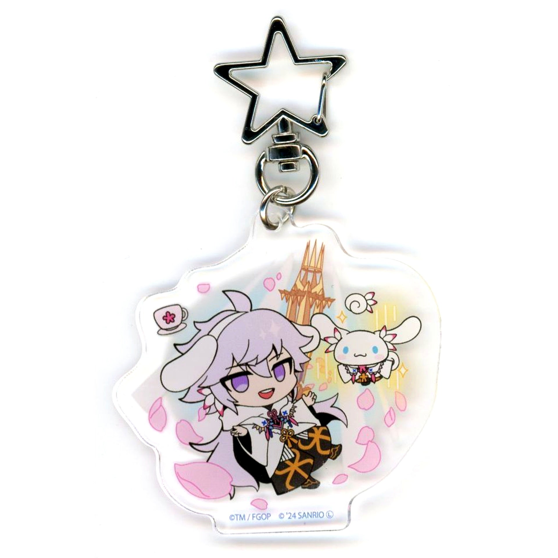 Merlin x Cinnamoroll Fate/Grand Order x Sanrio Characters Star Shape Lobster Clasp Acrylic Keychain 02 Drawn Illustration [USED]