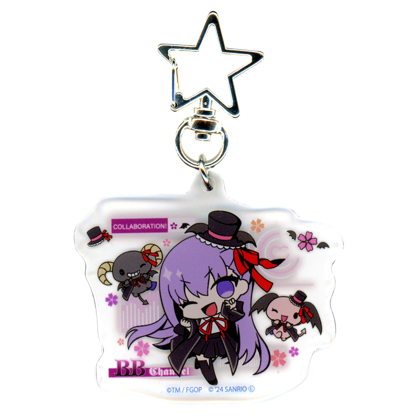 BB x Lloromannic Fate/Grand Order x Sanrio Characters Star Shape Lobster Clasp Acrylic Keychain 02 Drawn Illustration [USED]