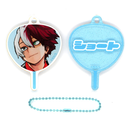 My Hero Academia Shoto Todoroki Uchiwa Fan Keychain Collection Part 1 Jump Festa 2025 Exclusive Keychains [USED]
