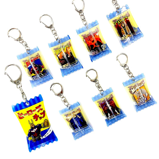Set of 7 My Hero Academia Heroes Chip TD PVC Keychain [USED]