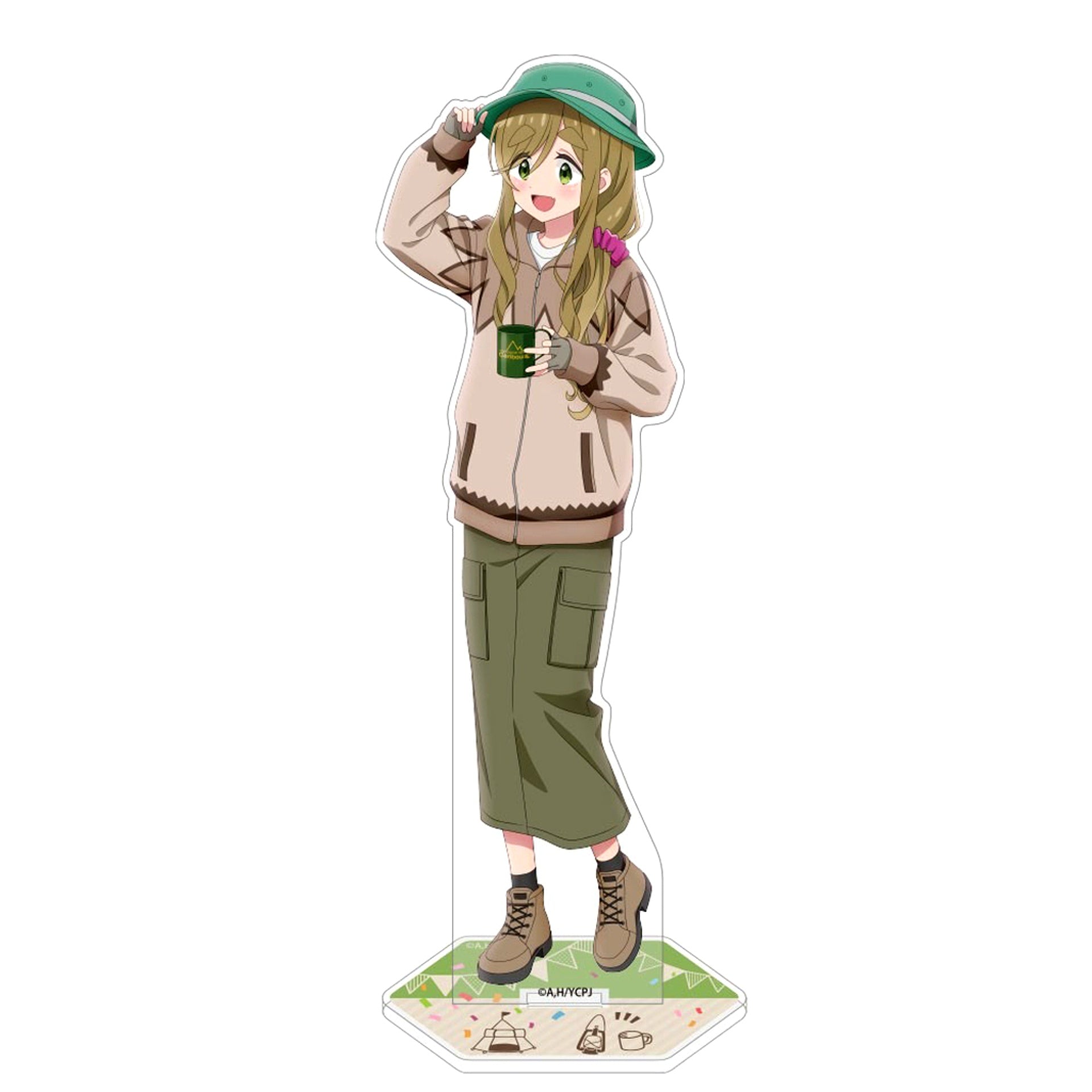 Aoi Inuyama Illustration Large Acrylic Stand Birthday Camp Ver. Yuru Camp Season 3 [USED]