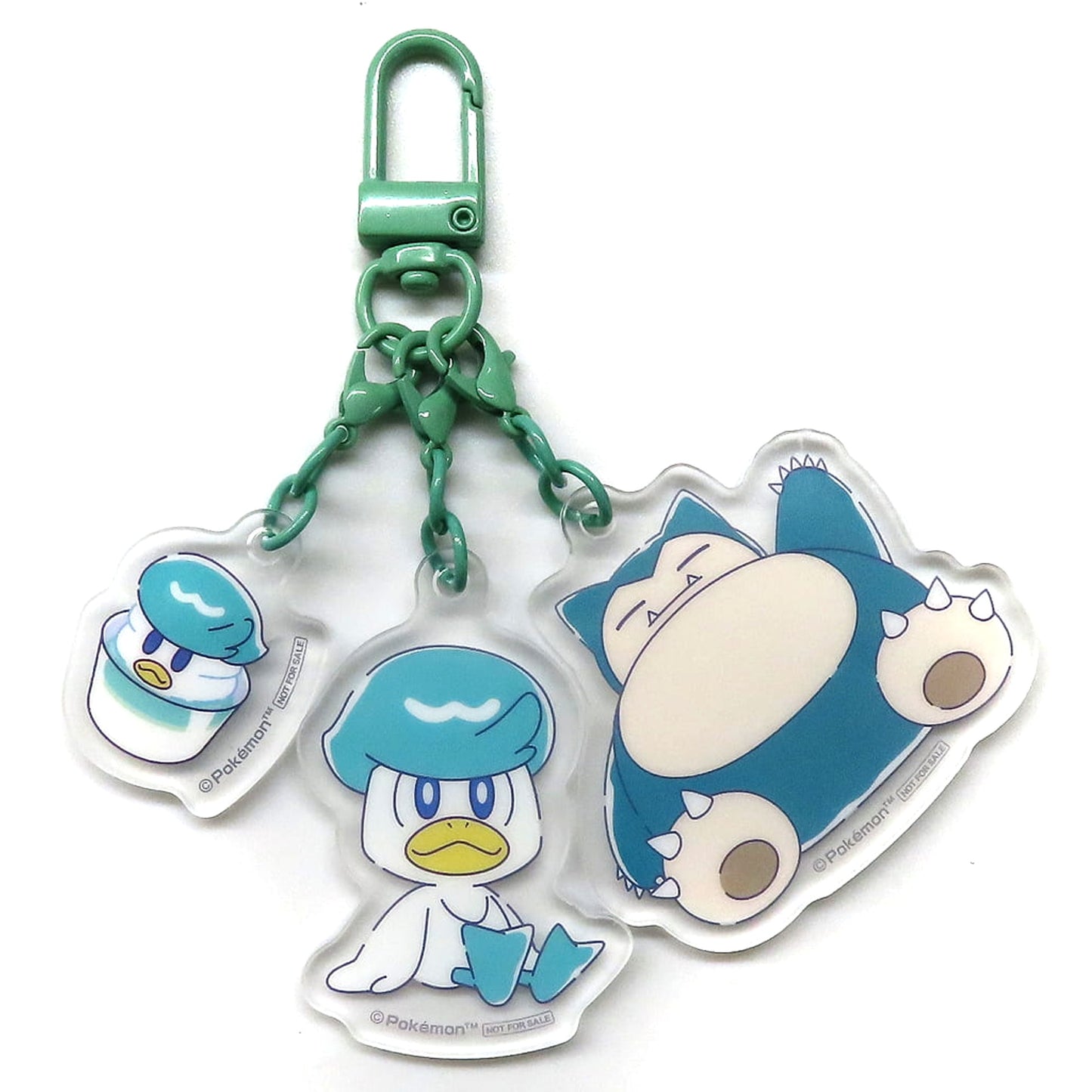 Pokemon Snorlax Quaxly Triple Keychain Tokimeki Retro Campaign in Namco Exclusive Bonus for Playing Eligible Crane Game Machine Triple Keychain Prize Keychains [USED]