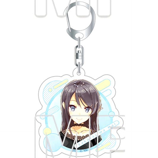 Mai Sakurajima Dress Rascal Does Not Dream Series 10th Anniversary Trading Acrylic Keychain Mai Sakurajima Collection [USED]