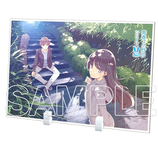 Mai Sakurajima & Sakuta Azusagawa A. 10th Anniversary Big Acrylic Plate Rascal Does Not Dream Series [USED]