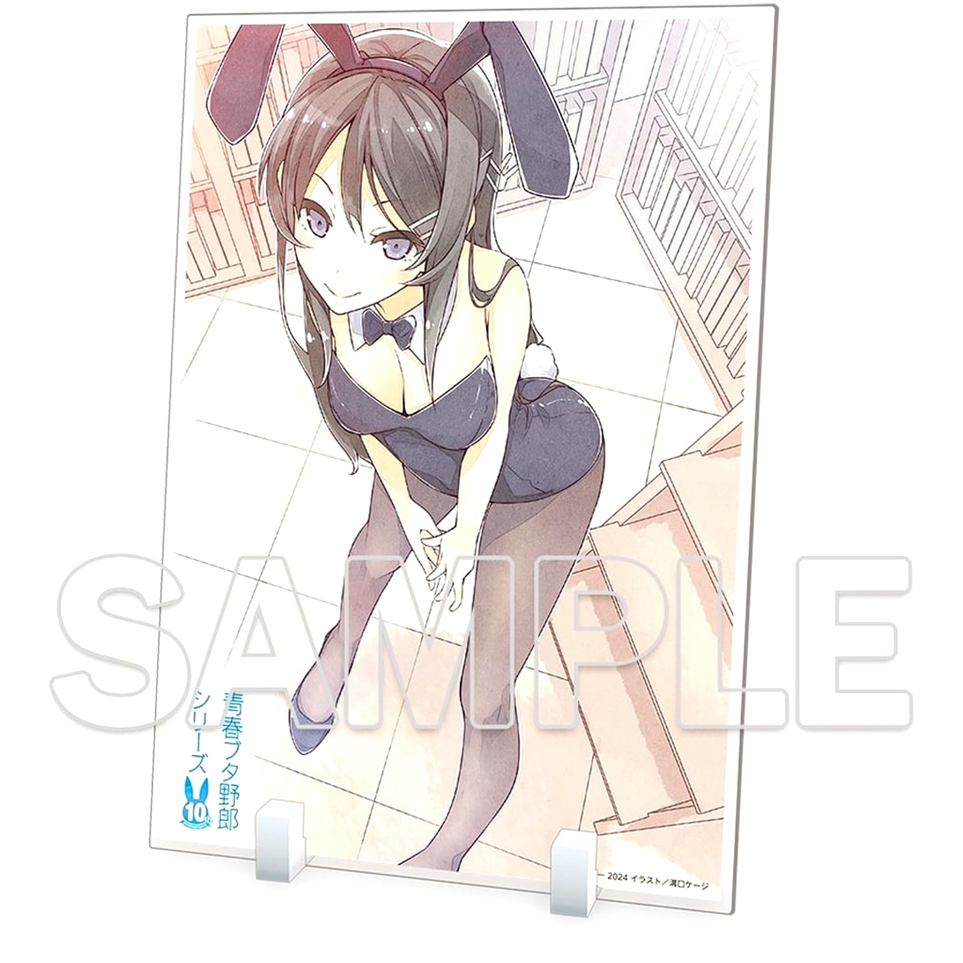 Mai Sakurajima 10th Anniversary Big Acrylic Plate Ver. Bunny Girl Rascal Does Not Dream Series [USED]
