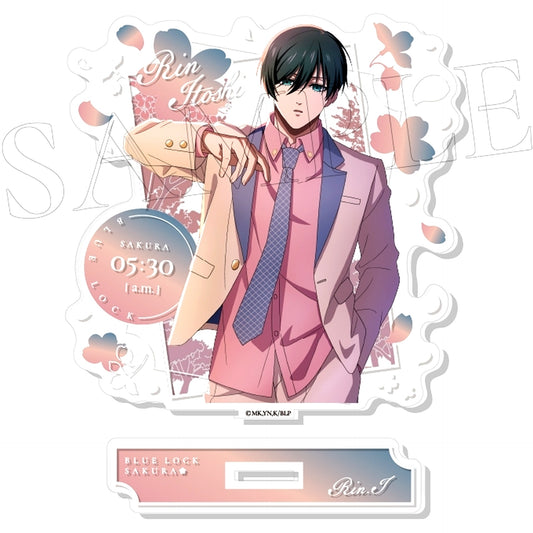 Rin Itoshi 5. SAKURA Acrylic Stand Blue Lock [USED]