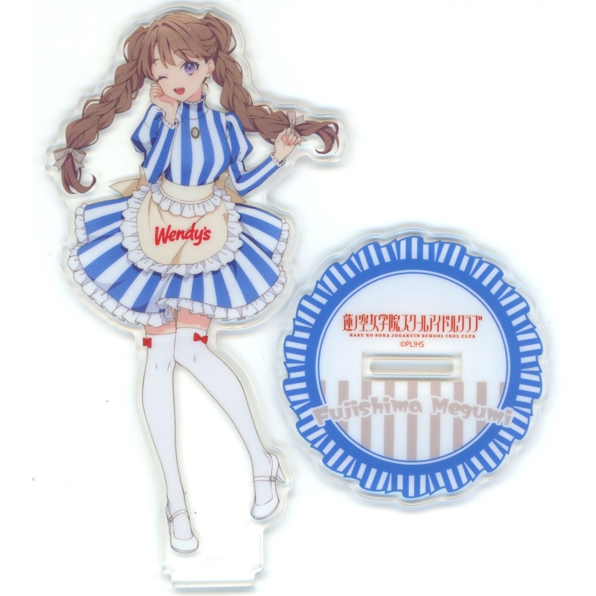 Megumi Fujishima Love Live! Hasunosora Girls High School Idol Club Acrylic Stand x Wendys First Kitchen [USED]