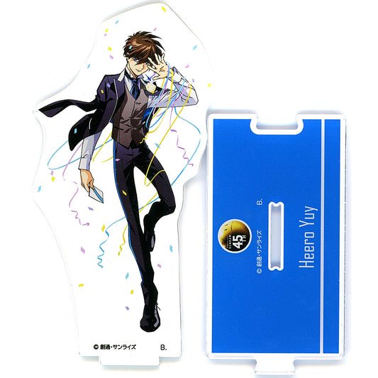 Heero Yuy Mobile Suit Gundam Wing Anniversary Illustration Connecting Acrylic Stand [USED]