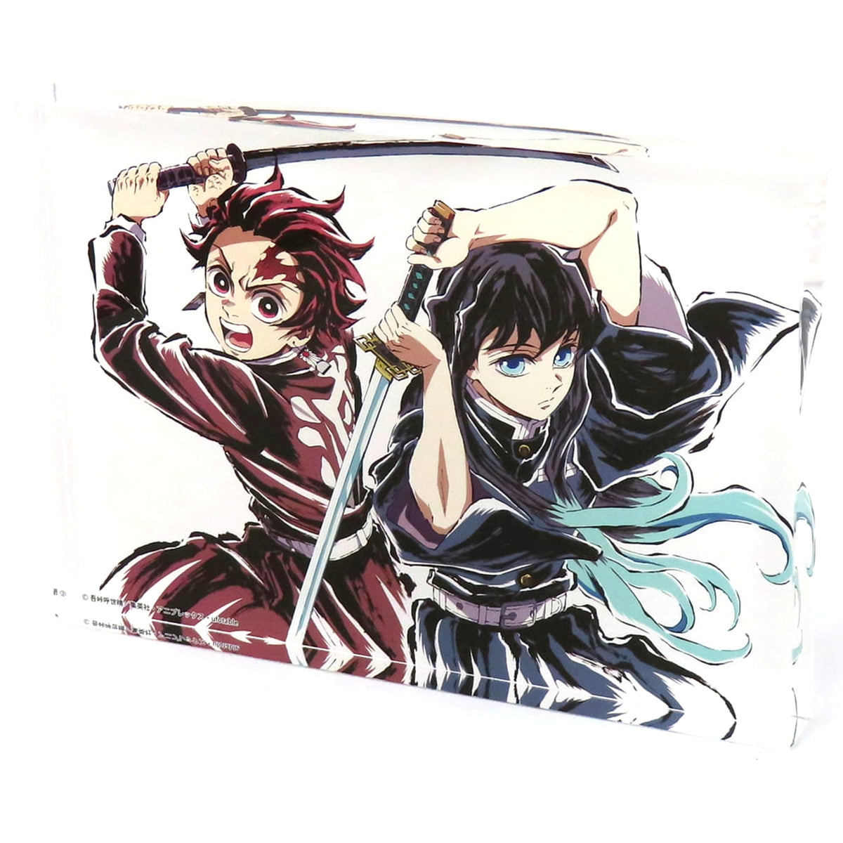 Demon Slayer: Kimetsu no Yaiba Tanjiro Kamado Muichirou Tokitou Illustration by Akira Matsushima Acrylic Block Colored Illustration Version Anime Expo 2024 Limited Acrylic Item [USED]
