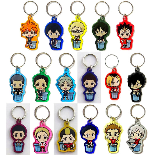 Set of 17 Haikyu!! The Dumpster Battle Exhibition Trading Acrylic Charm [USED]