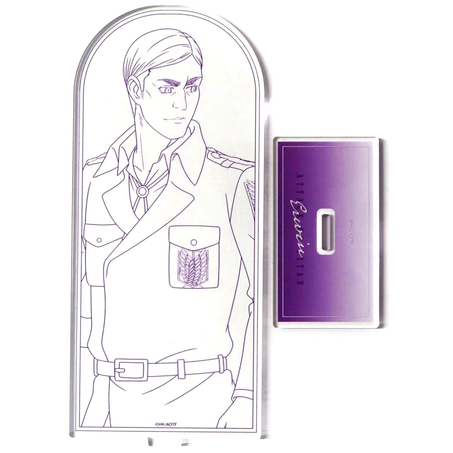 Erwin Smith Attack on Titan BIG Acrylic Stand Drawn Illustration Winter Walk Line Art Ver. Loft [USED]