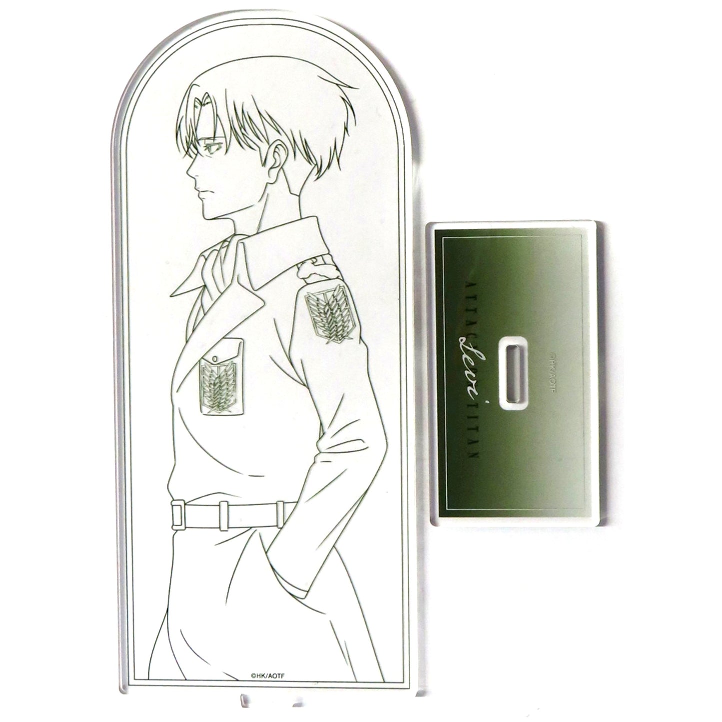 Levi Ackerman Attack on Titan Illustration Winter Walk Line Art Ver. BIG Acrylic Stand POP UP STORE in Loft [USED]