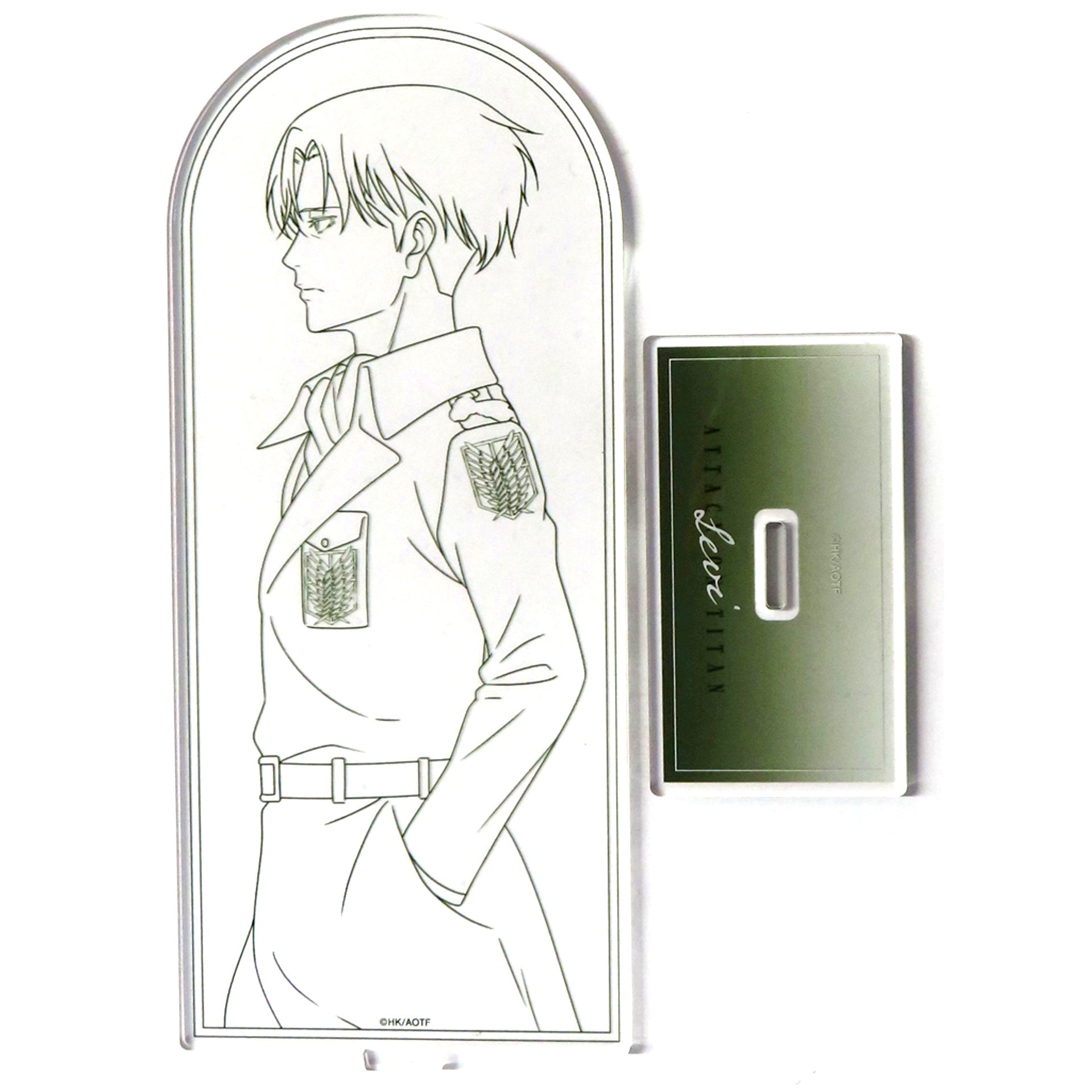 Levi Ackerman Attack on Titan Illustration Winter Walk Line Art Ver. BIG Acrylic Stand POP UP STORE in Loft [USED]