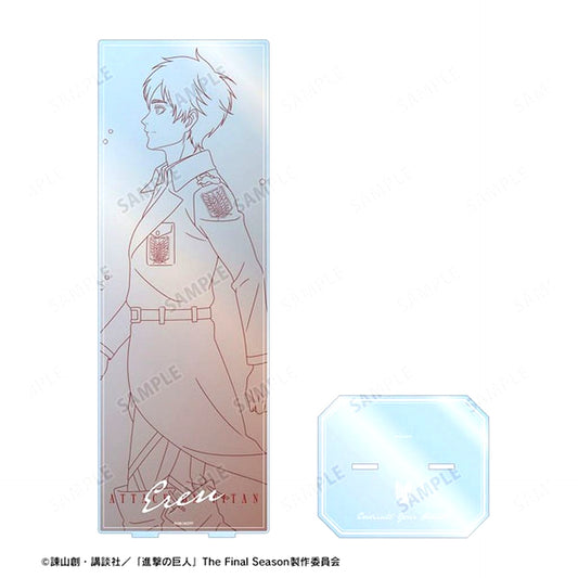 Eren Yeager Attack on Titan Illustration Winter Steps Line Art Ver. Extra Large Acrylic Stand POP UP STORE in Loft [USED]