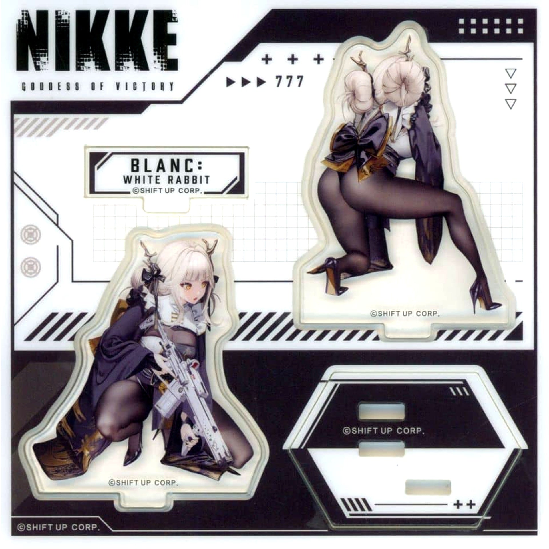 Blanc: White Rabbit Goddess of Victory: NIKKE Back View Acrylic Stand [USED]