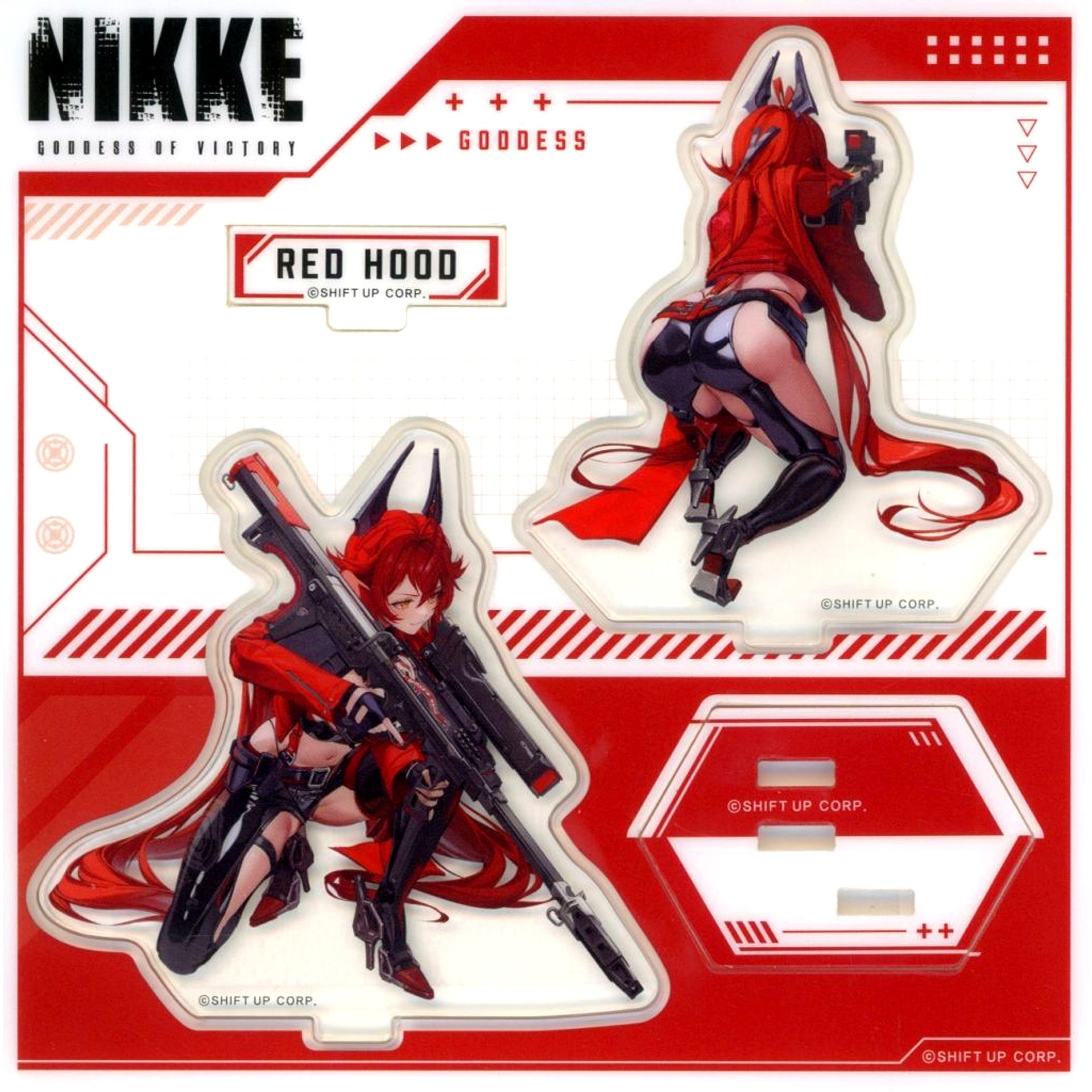 Red Hood Goddess of Victory: Nikke Showing Back Acrylic Stand [USED]