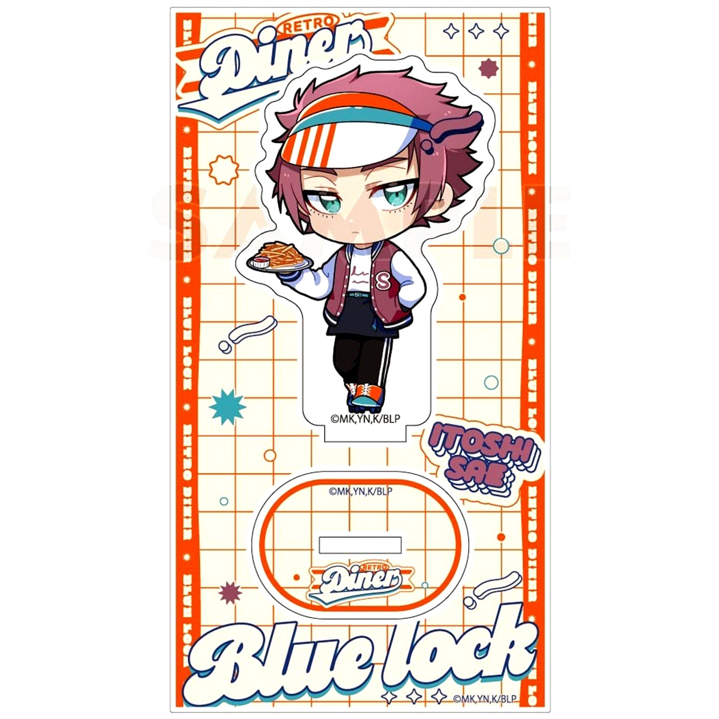 Sae Itoshi Retro Diner Acrylic Stand Blue Lock [USED]