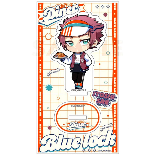 Sae Itoshi Retro Diner Acrylic Stand Blue Lock [USED]