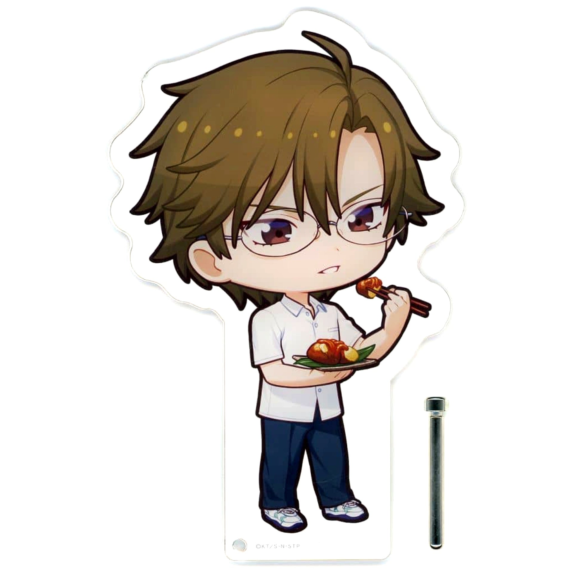 The New Prince of Tennis Kunimitsu Tezuka Big Acrylic Stand Nikujiru Gyoza no Dandadan Collaboration [USED]