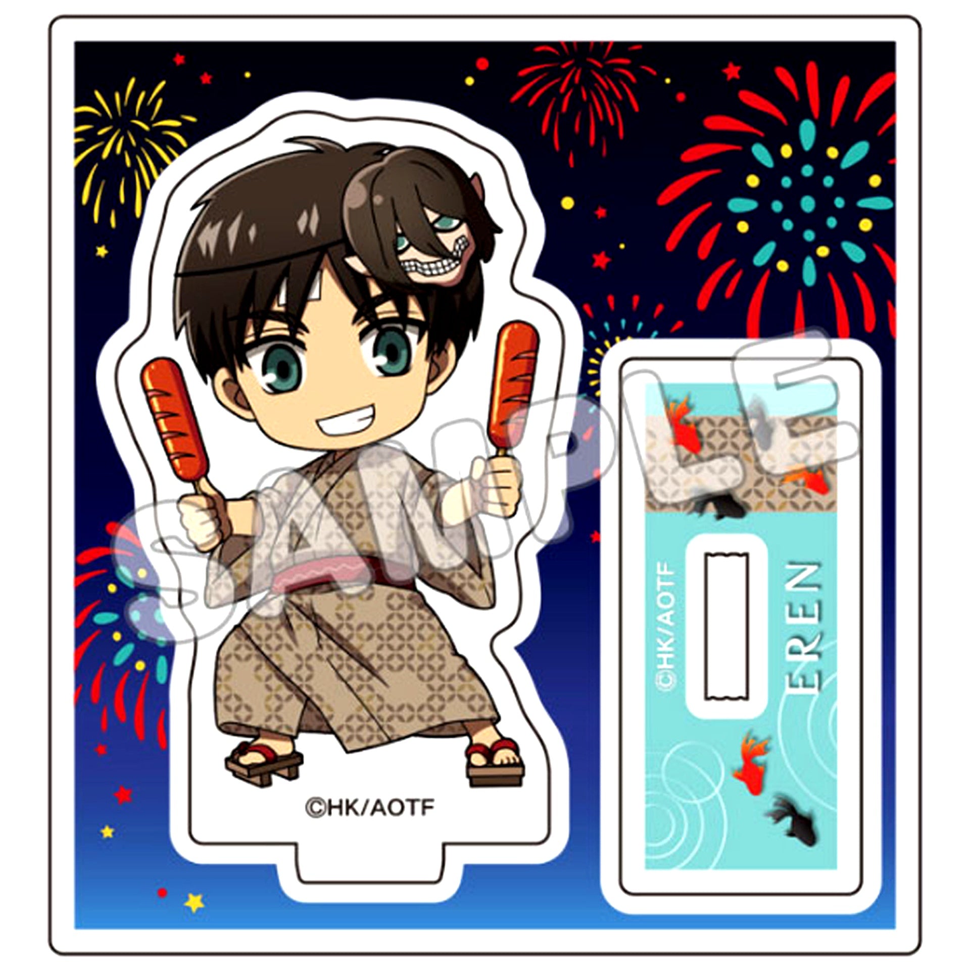 Eren Yeager Mini Character Attack on Titan Ennichi Acrylic Stand [USED]