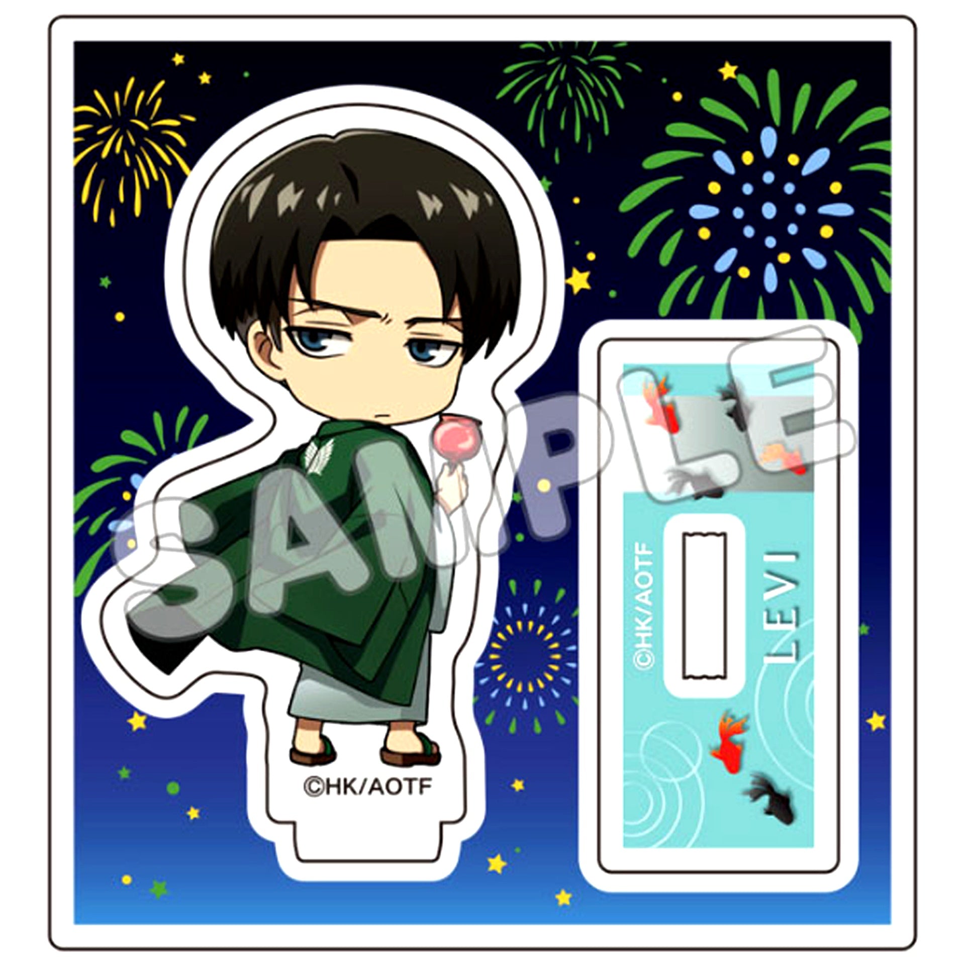 Levi Mini Character Attack on Titan Ennichi Acrylic Stand [USED]