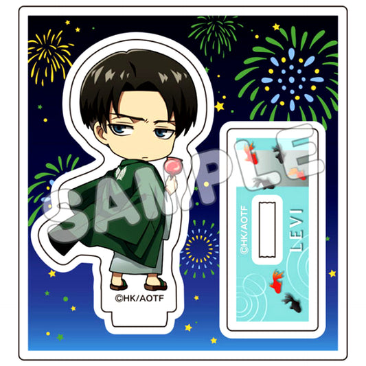 Levi Mini Character Attack on Titan Ennichi Acrylic Stand [USED]