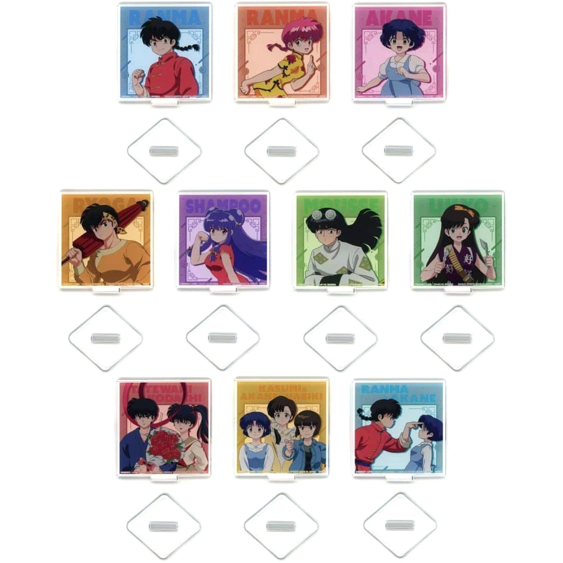 Ranma 1/2 Shampoo & Others All 10 Types Set Ichiban Kuji Acrylic Stand Prize H [USED]