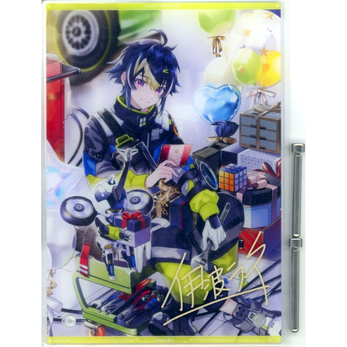 Inami Rai A5 Acrylic Panel Replica Autographed Virtual YouTuber Nijisanji Birthday 2024 Bundle Bonus [USED]