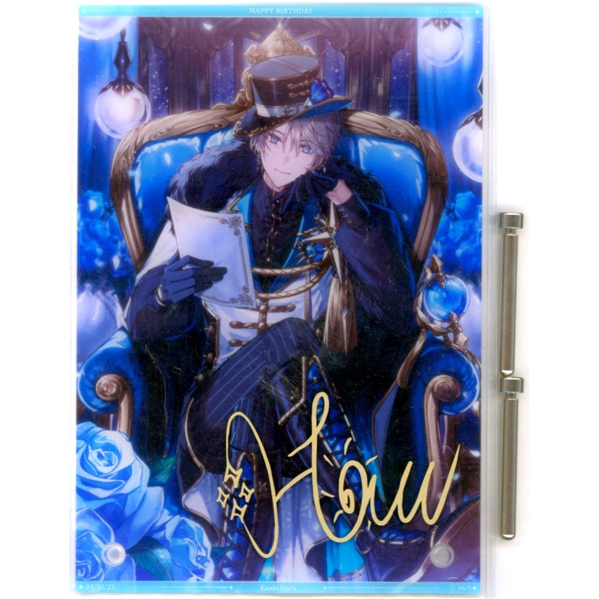 Haru Kaida A5 Acrylic Panel Replica Autographed Virtual YouTuber Nijisanji Birthday 2024 Bundle Bonus [USED]