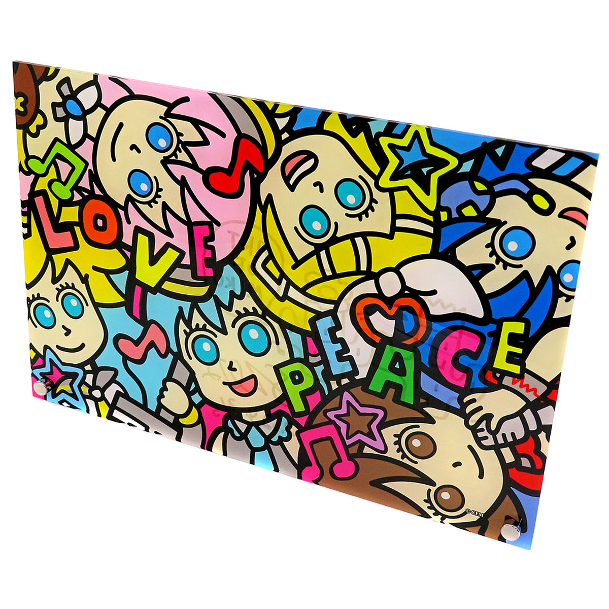 Group Autographed Piapro Characters A VOCALOID ART OF MIKU -Hatsune Miku x Contemporary Art- SHETA / LOVE for BARNEYS NEW YORK Acrylic Panel [USED]