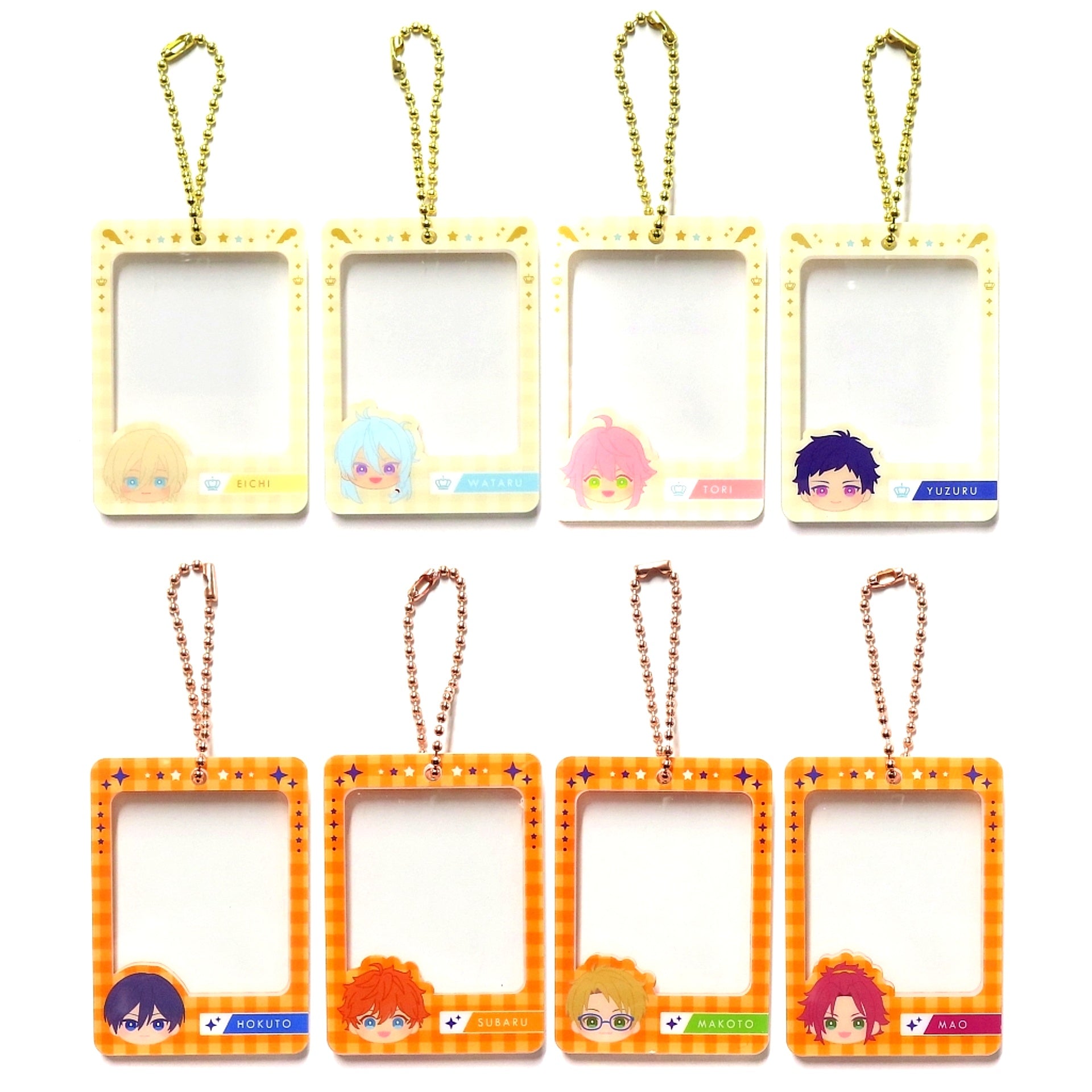 Set of 8 Ensemble Stars!! Mini Colle! Mini Photo Frame Keychain Vol.1 [USED]