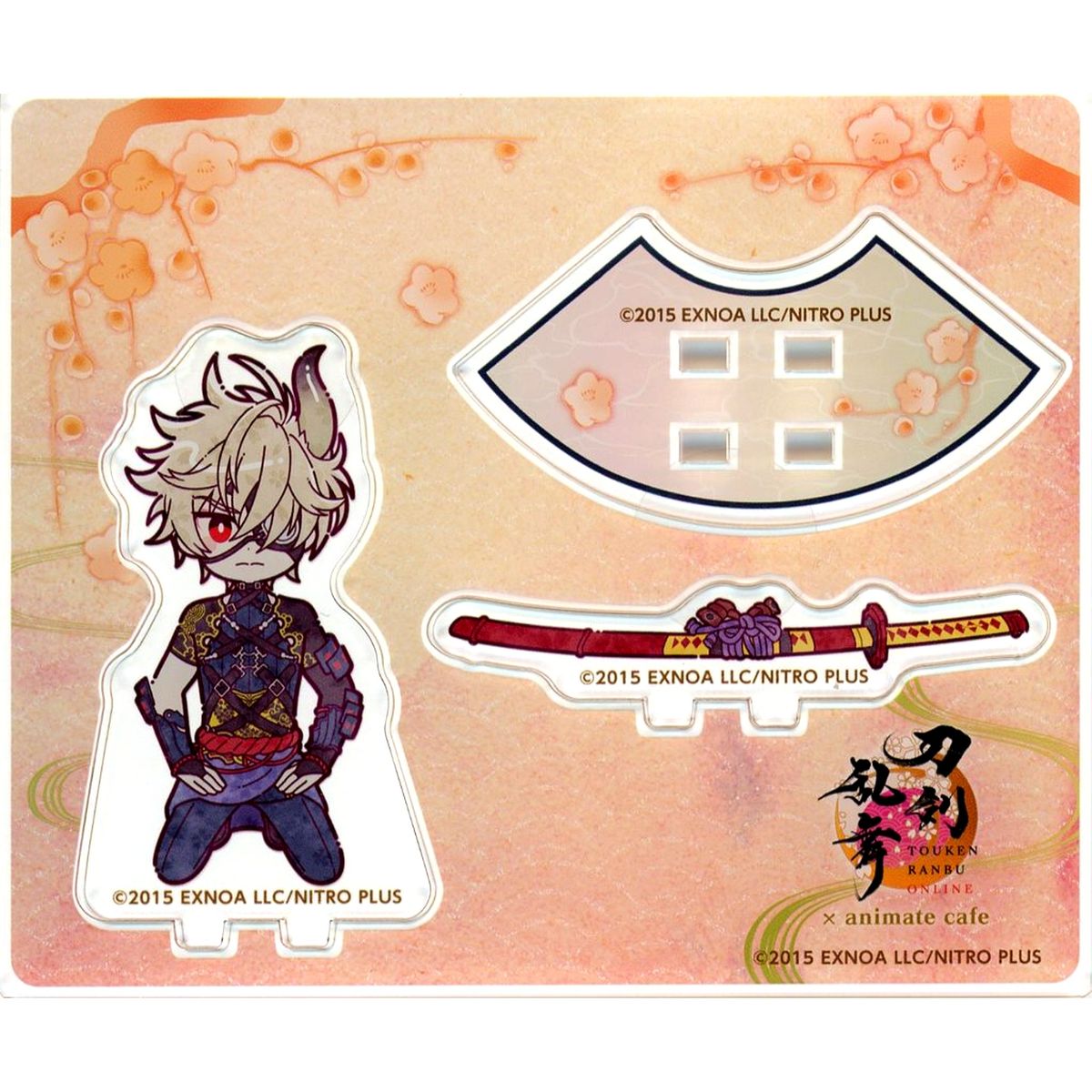 Onimaru Kunitsuna Kneeling Mini Acrylic Stand Touken Ranbu ONLINE 10th Anniversary Vol. 1 x animate cafe [USED]