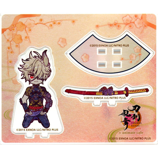 Onimaru Kunitsuna Kneeling Mini Acrylic Stand Touken Ranbu ONLINE 10th Anniversary Vol. 1 x animate cafe [USED]