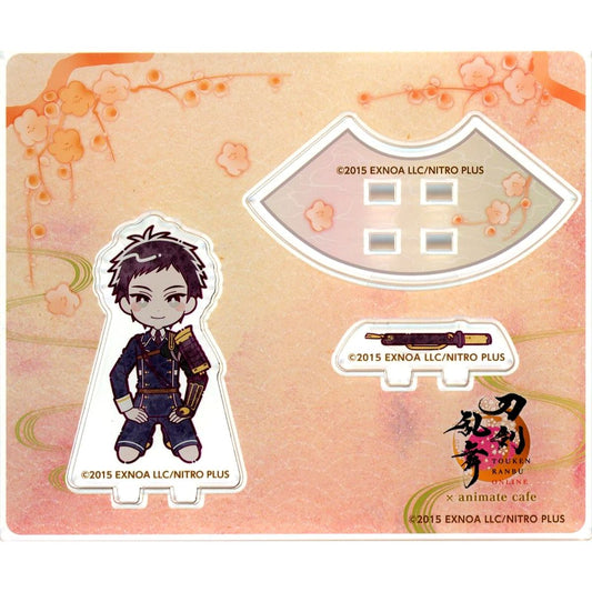 Atsushi Toushirou Kneeling Mini Acrylic Stand Touken Ranbu ONLINE 10th Anniversary Vol. 1 x animate cafe [USED]