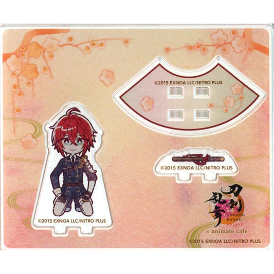 Shinano Toushirou Touken Ranbu ONLINE Kneeling Mini Acrylic Stand Touken Ranbu ONLINE 10th Anniversary Vol. 1 x animate cafe [USED]
