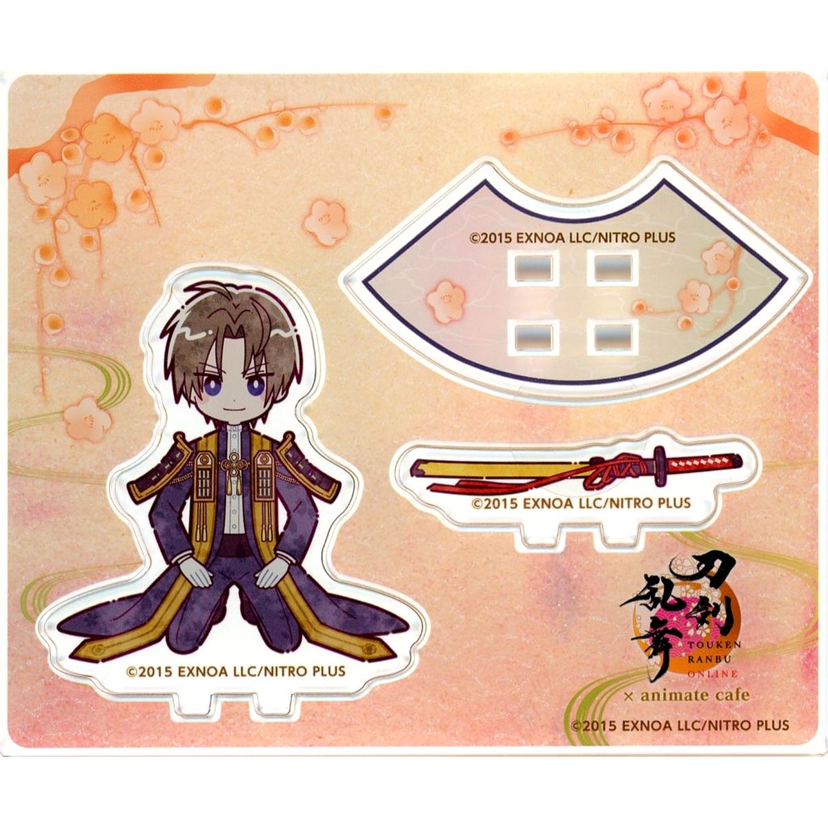 Heshikiri Hasebe Touken Ranbu ONLINE x animatecafe Kneeling Mini Acrylic Stand 10th Anniversary 1st Wave [USED]