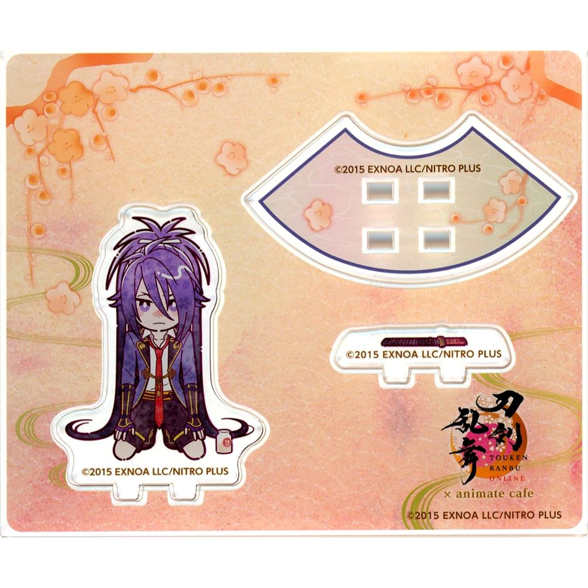 Fudou Yukimitsu Kneeling Mini Acrylic Stand Touken Ranbu ONLINE 10th Anniversary Vol. 1 x animate cafe [USED]