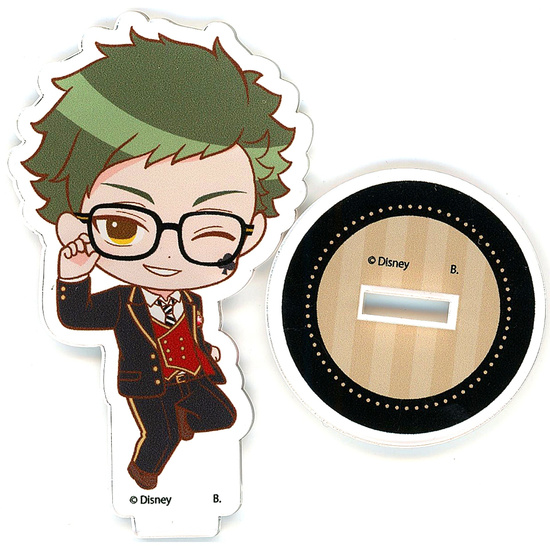 Trey Clover Hapikuro! Disney Twisted-Wonderland Original Illustration School Uniform Acrylic Stand [USED]