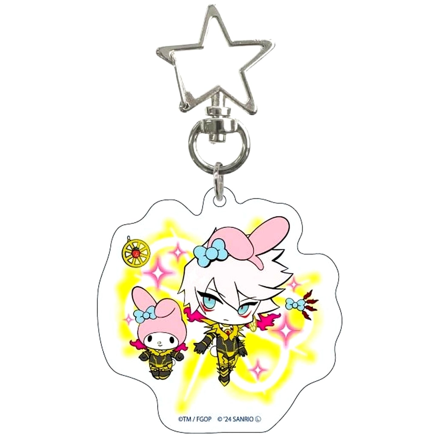 Fate/Grand Order Karna x My Melody Star Carabiner Acrylic Keychain Sanrio Characters 01 Newly Drawn Illustration [USED]
