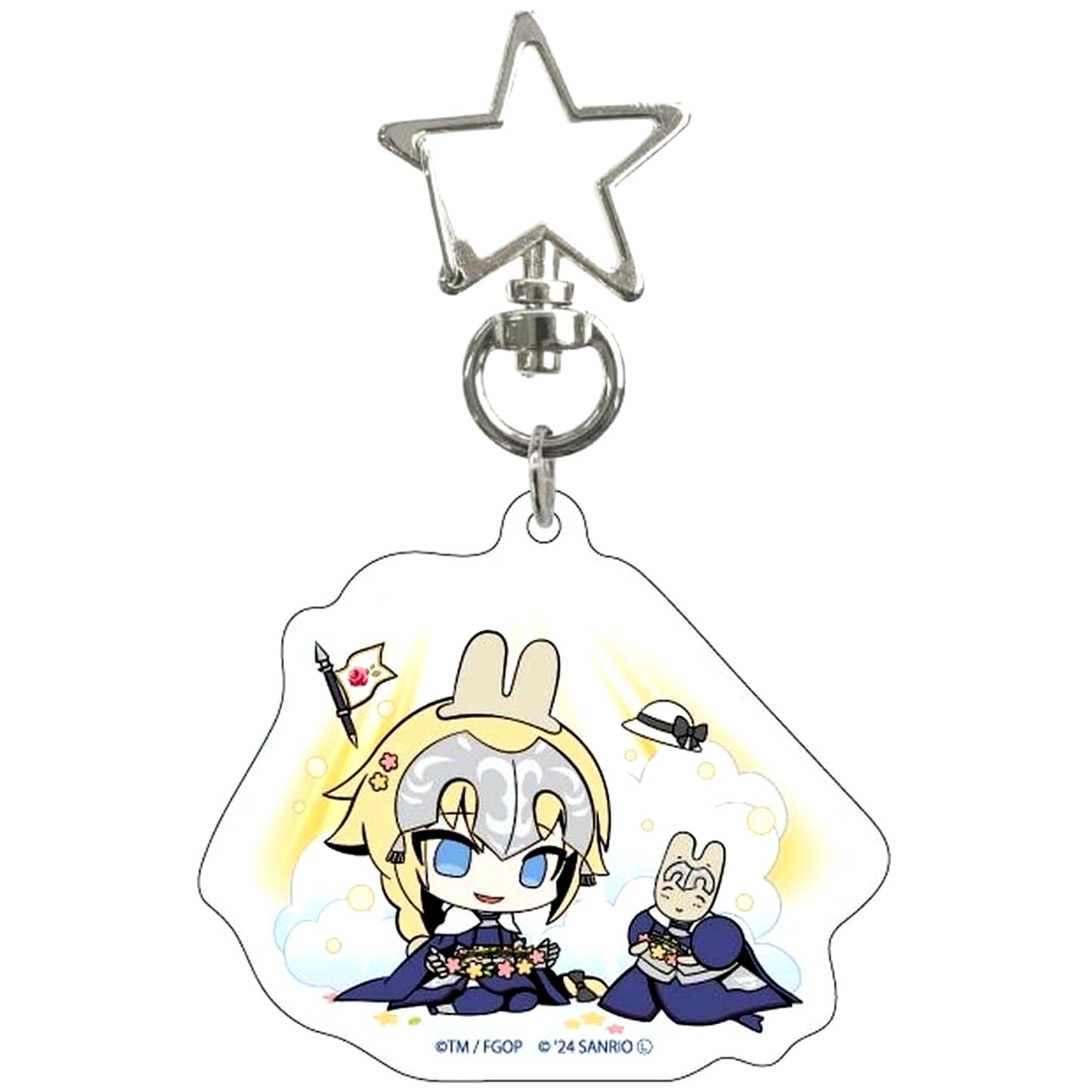 Fate/Grand Order Jeanne d'Arc x Marroncream Star Carabiner Acrylic Keychain Sanrio Characters 01 Newly Drawn Illustration [USED]