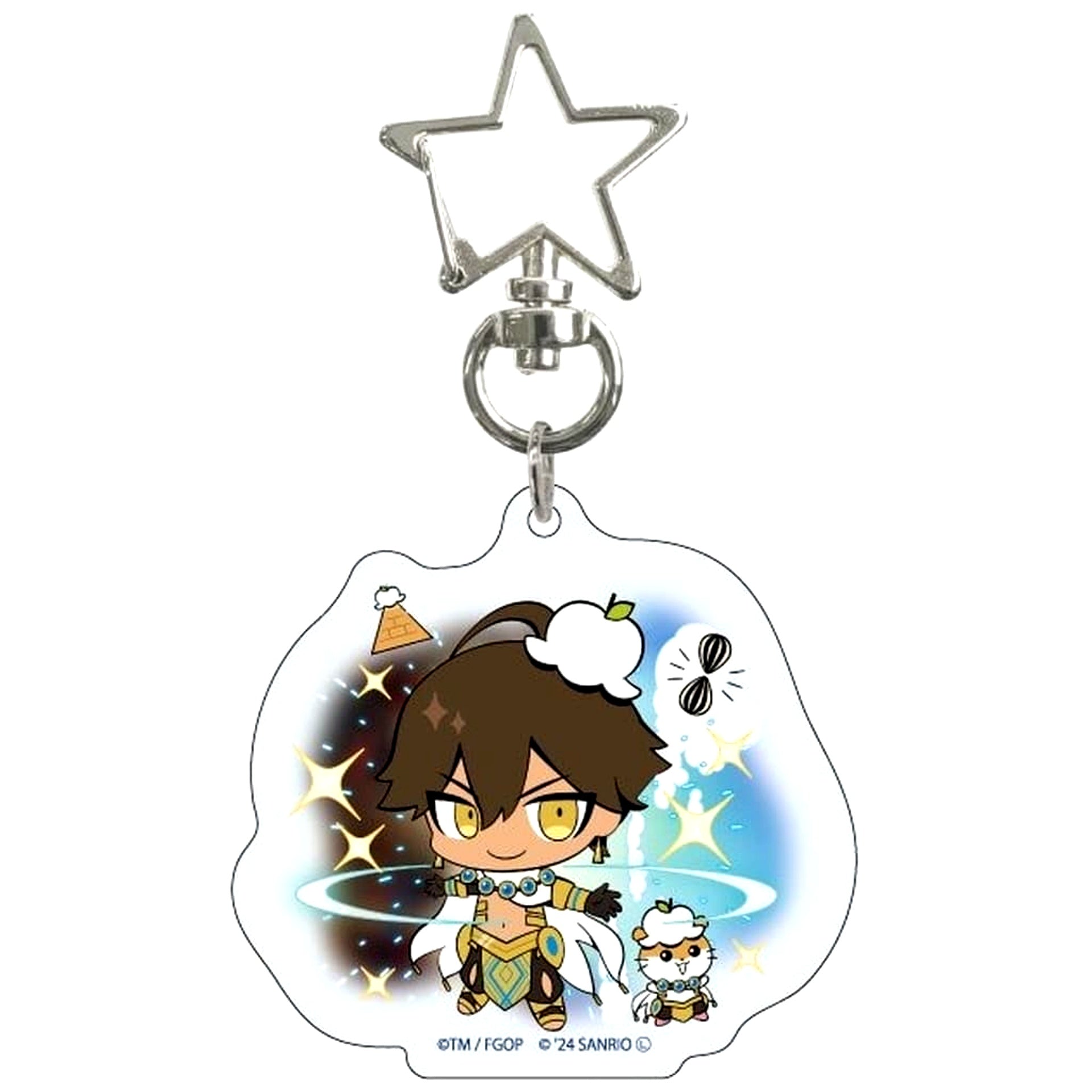 Fate/Grand Order Ozymandias x Corocorokuririn Star Carabiner Acrylic Keychain Sanrio Characters 01 Newly Drawn Illustration [USED]