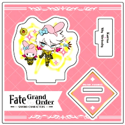 04. Karna x My Melody Illustration Fate/Grand Order x Sanrio Characters Acrylic Stand Plate [USED]