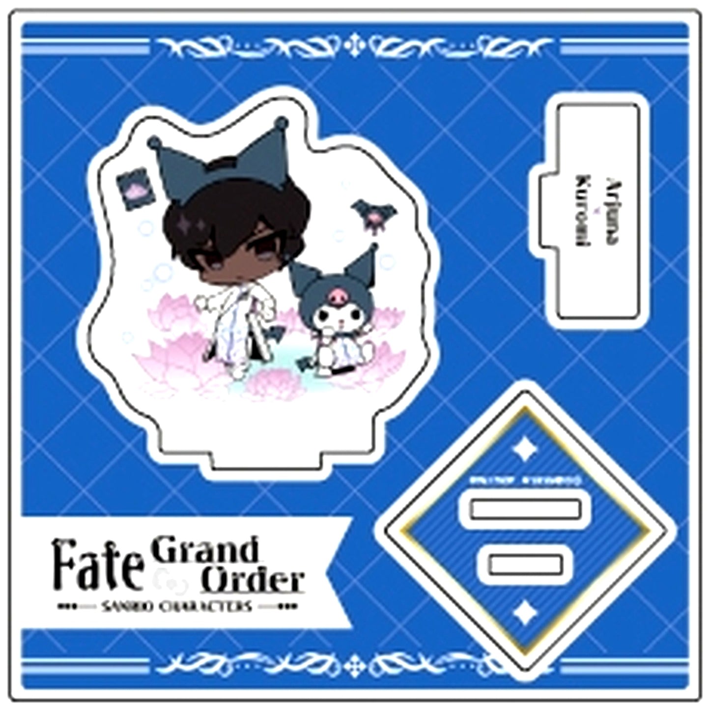 Arjuna x Kuromi 05. Fate/Grand Order x Sanrio Characters Illustration Acrylic Stand Plate [USED]