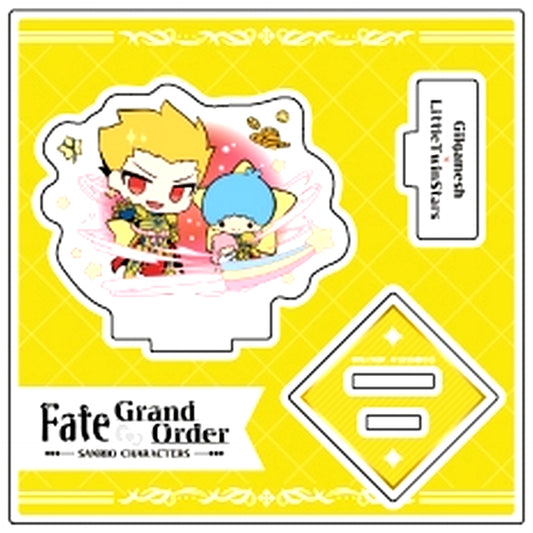 Gilgamesh x Little Twin Stars 06 Illustration Acrylic Stand Plate Fate/Grand Order x Sanrio Characters [USED]