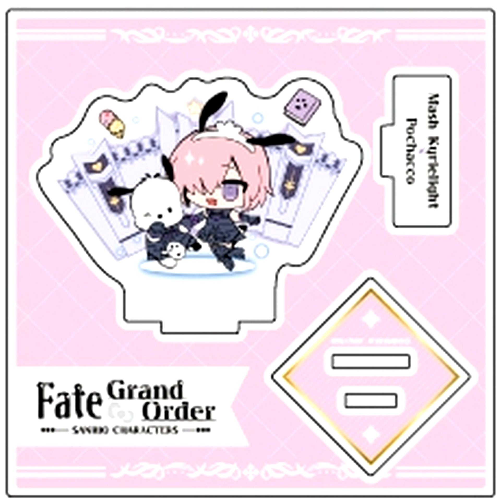 15. Mash Kyrielight x Pochacco Illustration Fate/Grand Order x Sanrio Characters Acrylic Stand Plate [USED]